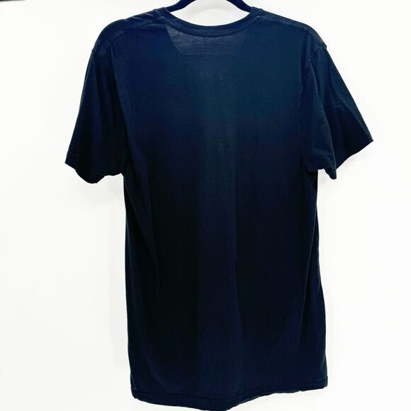 Polo Ralph Lauren V Neck T Shirt Tee Mens Size M Black Casual Short Sleeve Basic - Picture 2 of 3